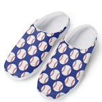 Blue Baseball Pattern Print Mesh Casual Shoes