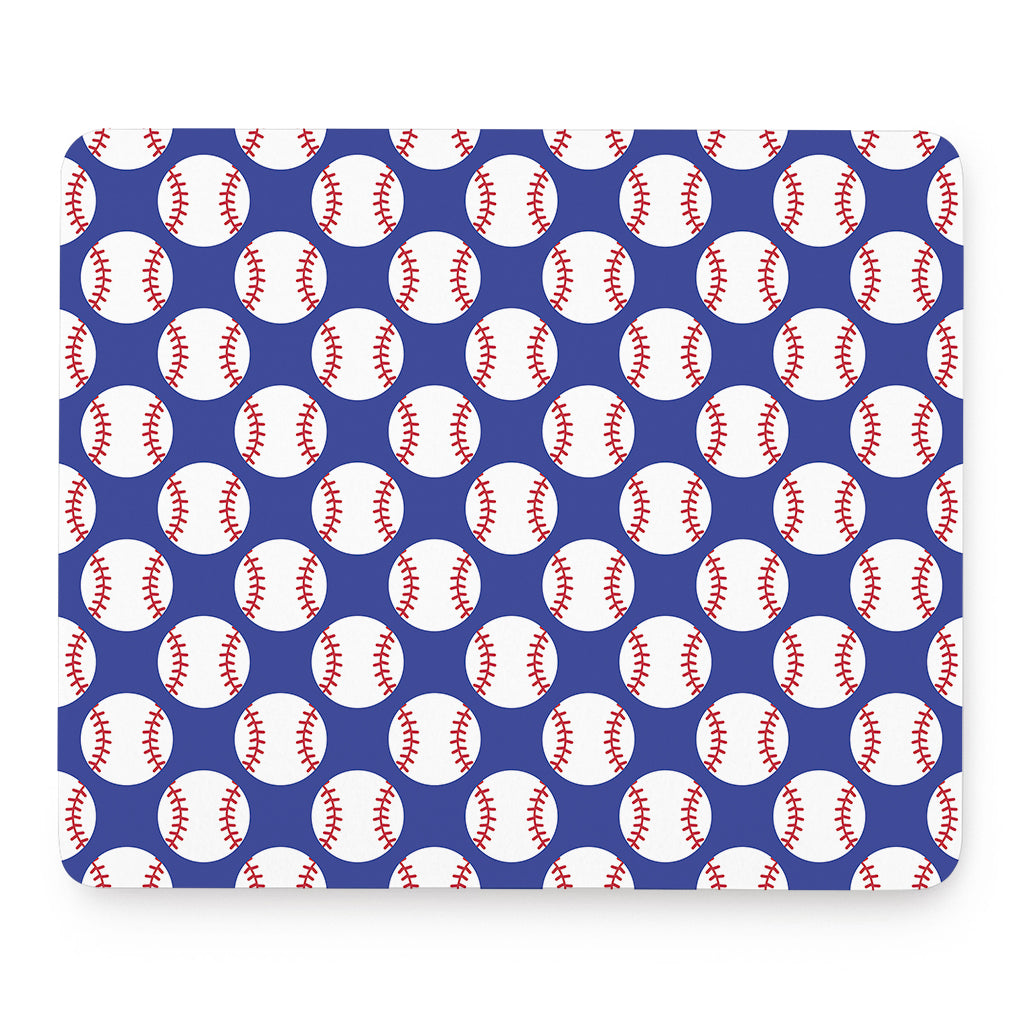 Blue Baseball Pattern Print Mouse Pad