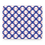 Blue Baseball Pattern Print Mouse Pad
