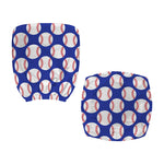 Blue Baseball Pattern Print Office Chair Cover