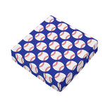 Blue Baseball Pattern Print Outdoor Seat Cushion Cover