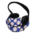 Blue Baseball Pattern Print Pet Sling Carrier