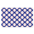 Blue Baseball Pattern Print Polyester Doormat