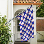 Blue Baseball Pattern Print Polyester Flag