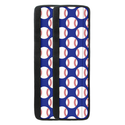 Blue Baseball Pattern Print Refrigerator Handle Covers
