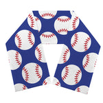 Blue Baseball Pattern Print Scarf