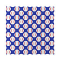 Blue Baseball Pattern Print Silk Bandana