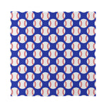 Blue Baseball Pattern Print Silk Bandana