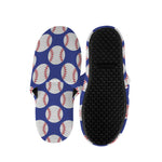 Blue Baseball Pattern Print Slippers
