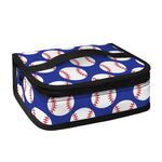Blue Baseball Pattern Print Small Lunch Bag