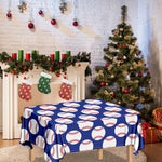 Blue Baseball Pattern Print Tablecloth