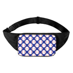 Blue Baseball Pattern Print Waist Bag