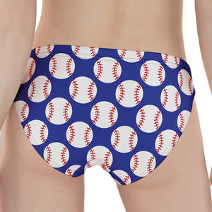 Blue Baseball Pattern Print Women's Panties