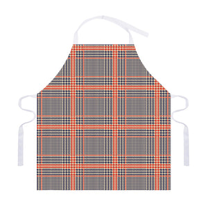 Blue Beige And Orange Glen Plaid Print Adjustable Apron