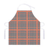 Blue Beige And Orange Glen Plaid Print Adjustable Apron