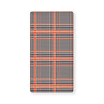 Blue Beige And Orange Glen Plaid Print Baby Crib Sheet