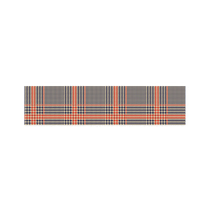 Blue Beige And Orange Glen Plaid Print Bed Runner