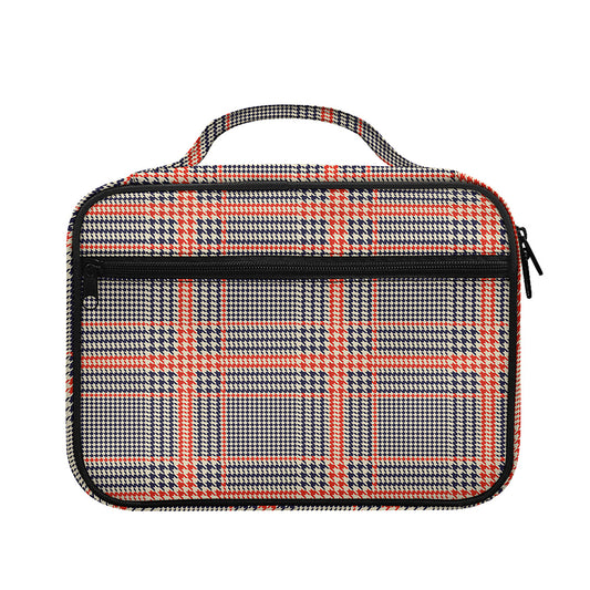 Blue Beige And Orange Glen Plaid Print Briefcase Bible Bag