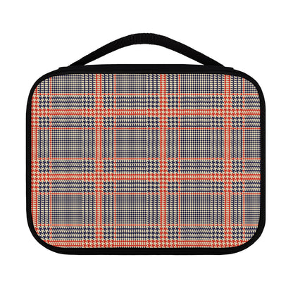 Blue Beige And Orange Glen Plaid Print Classic Bible Case