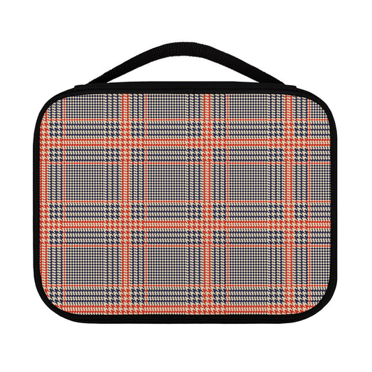 Blue Beige And Orange Glen Plaid Print Classic Bible Case