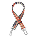Blue Beige And Orange Glen Plaid Print Dog Seat Belt
