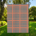 Blue Beige And Orange Glen Plaid Print Garden Flag