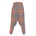 Blue Beige And Orange Glen Plaid Print Hammer Pants