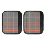 Blue Beige And Orange Glen Plaid Print Handle Covers