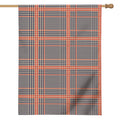 Blue Beige And Orange Glen Plaid Print House Flag