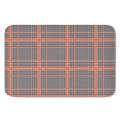 Blue Beige And Orange Glen Plaid Print Indoor Door Mat