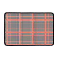 Blue Beige And Orange Glen Plaid Print Kitchen Mat