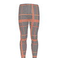 Blue Beige And Orange Glen Plaid Print Men's Leggings