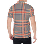 Blue Beige And Orange Glen Plaid Print Men's Shirt
