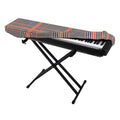 Blue Beige And Orange Glen Plaid Print Piano Keyboard Cover