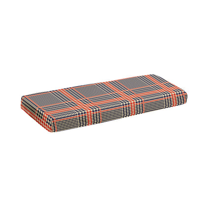 Blue Beige And Orange Glen Plaid Print Piano Keyboard Cover