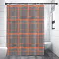 Blue Beige And Orange Glen Plaid Print Premium Shower Curtain