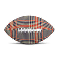 Blue Beige And Orange Glen Plaid Print Rugby Ball