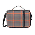 Blue Beige And Orange Glen Plaid Print Shoulder Strap Bible Bag