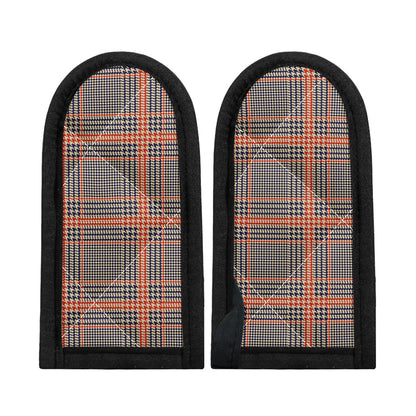 Blue Beige And Orange Glen Plaid Print Skillet Handle Cover