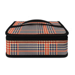 Blue Beige And Orange Glen Plaid Print Small Lunch Bag