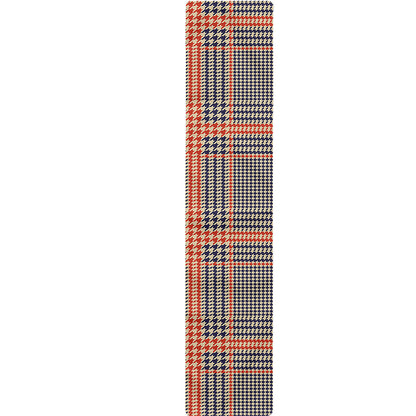 Blue Beige And Orange Glen Plaid Print Table Runner