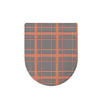 Blue Beige And Orange Glen Plaid Print Toilet Lid Cover