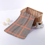 Blue Beige And Orange Glen Plaid Print Towel