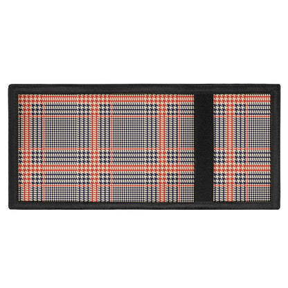 Blue Beige And Orange Glen Plaid Print Trifold Wallet
