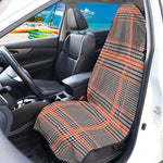Blue Beige And Orange Glen Plaid Print Waterproof Car Seat Cover
