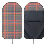 Blue Beige And Orange Glen Plaid Print Waterproof Car Seat Cover