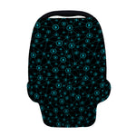 Blue Bitcoin Pattern Print Baby Seat Cover