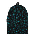 Blue Bitcoin Pattern Print School Backpack