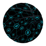 Blue Bitcoin Pattern Print Basketball