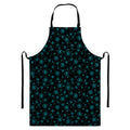 Blue Bitcoin Pattern Print Bib Apron With Pocket